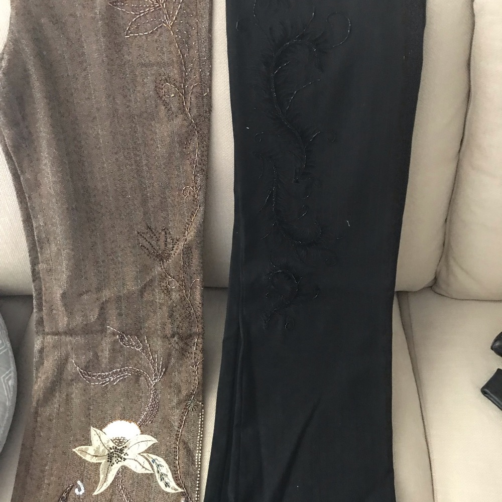 Black beaded trousers